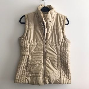 New York and Company Gold Vest w/ Removable Hood